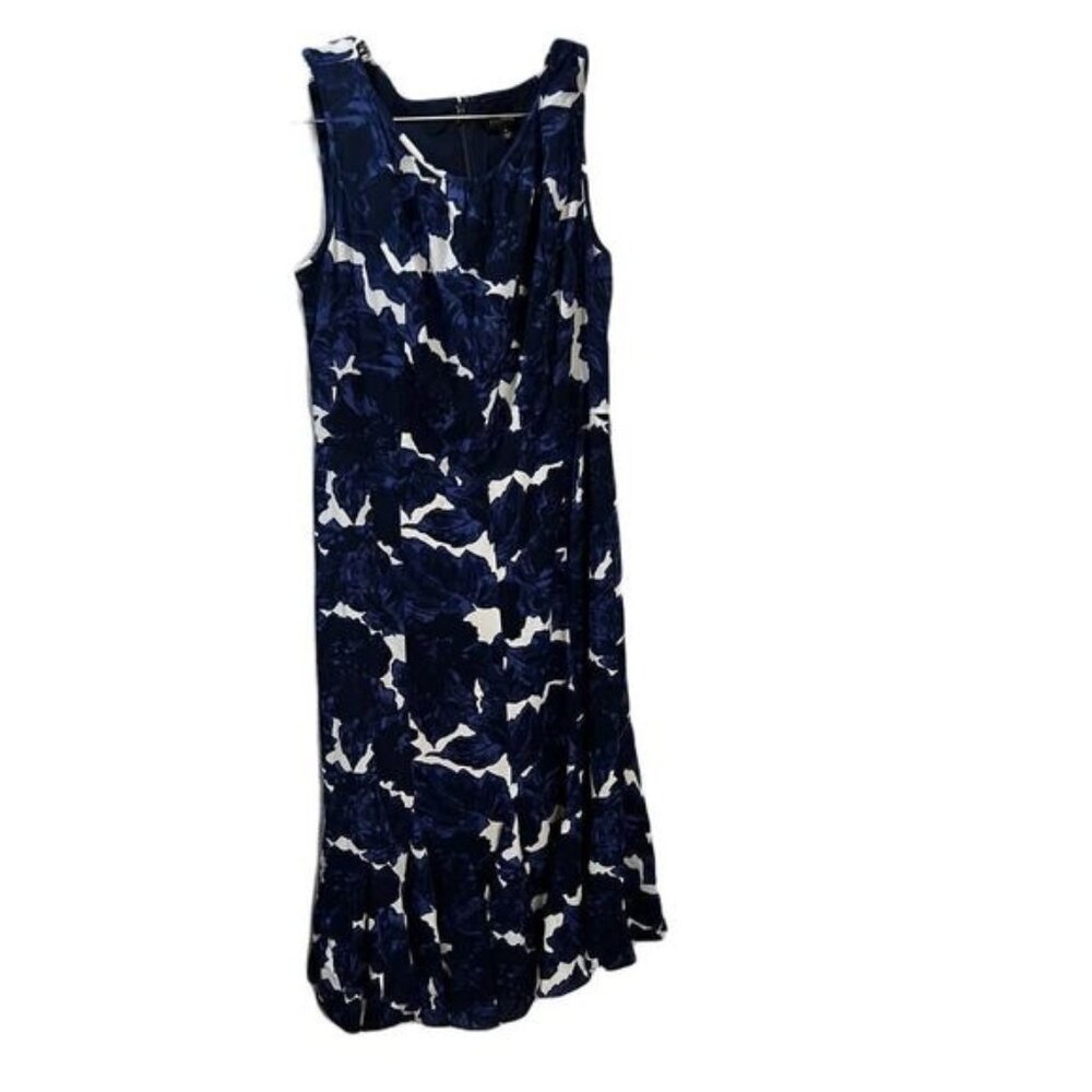 Talbots Floral Flounce Hem Chiffon Dress Size 4‎